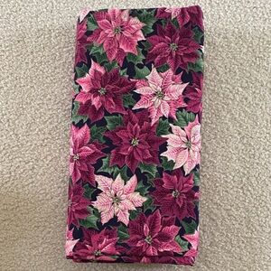 Poinsettia Print Tablecloth